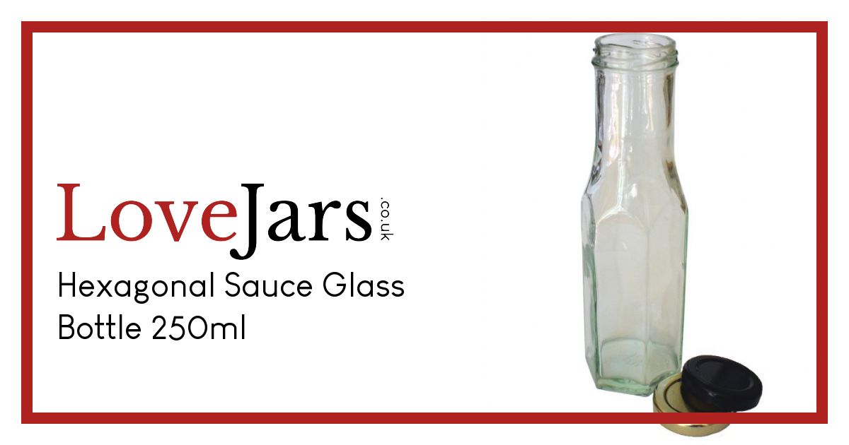 Hexagonal Sauce Glass Bottle 250ml > Glass Bottles > Sauce Bottles