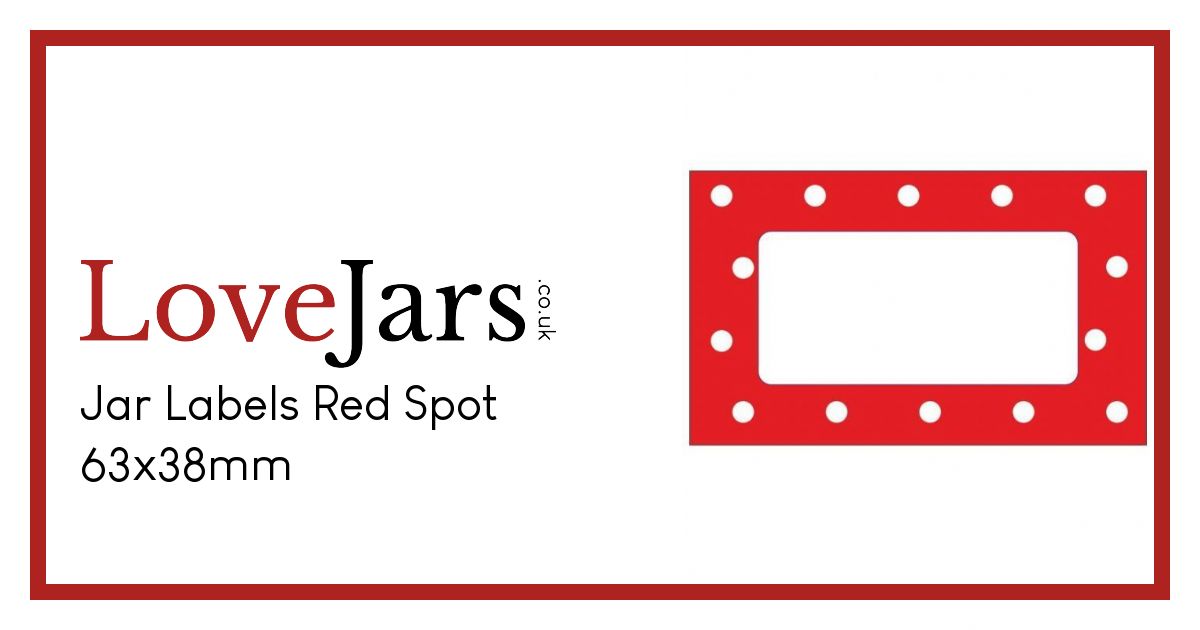 Jar Labels Red Spot 63x38mm Label Collections Jar Labels Buy online from Love Jars