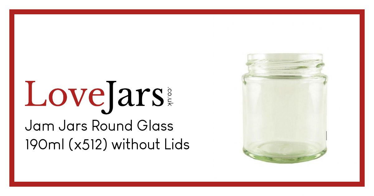 Panelled Food Jar Round Glass 190ml > Glass Jam Jars > Round Jam Jars