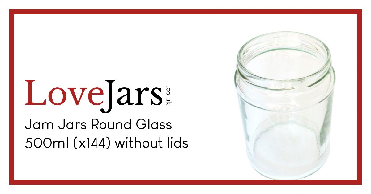 Food Jar Round Glass 500ml > Glass Jam Jars > Pallets Bulk Supply Buy online from Love Jars