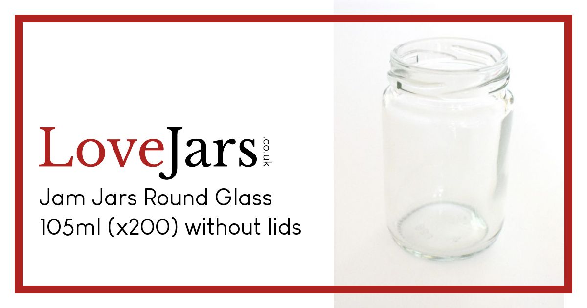 Jam Jars Round Glass 105ml (x200) without lids Round Jam Jars Glass