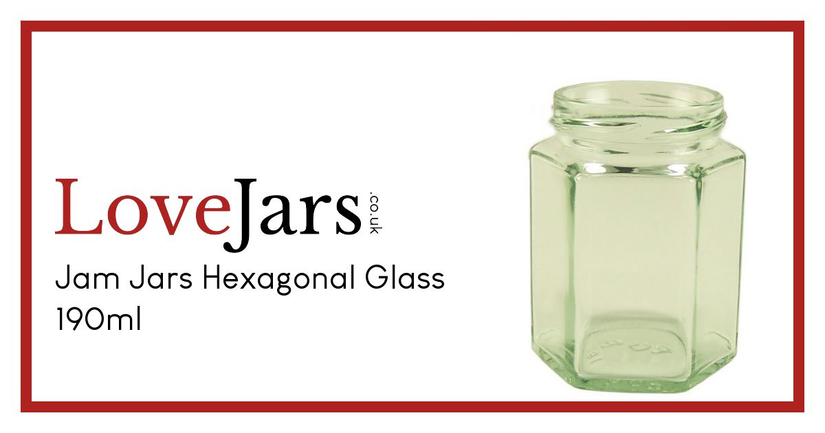 Food Jars Hexagonal Glass 190ml > Glass Jam Jars > Pallets Bulk