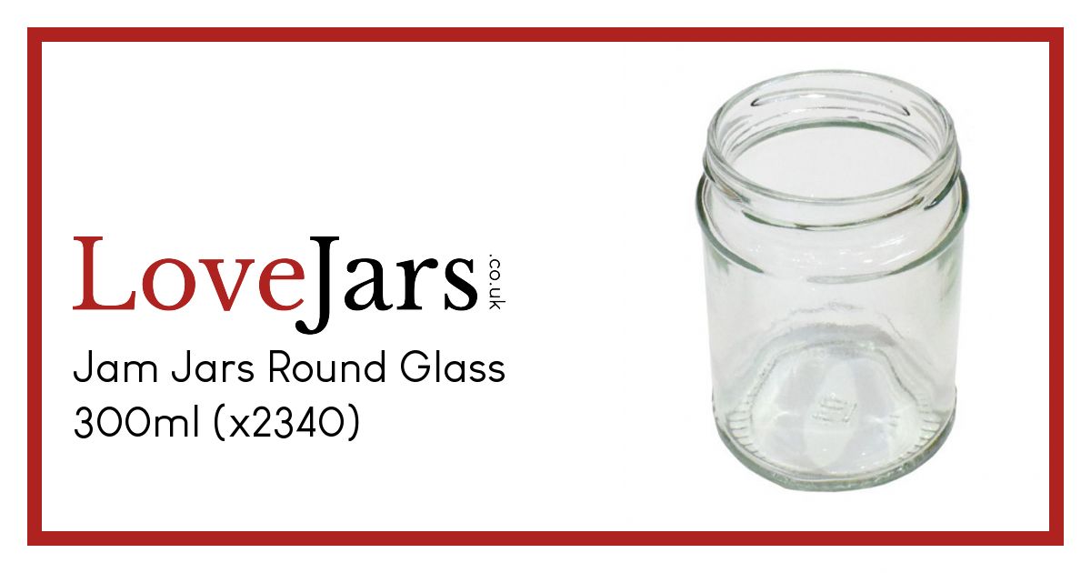 Panelled Food Jar Round Glass 300ml > Glass Jam Jars > Pallets Bulk