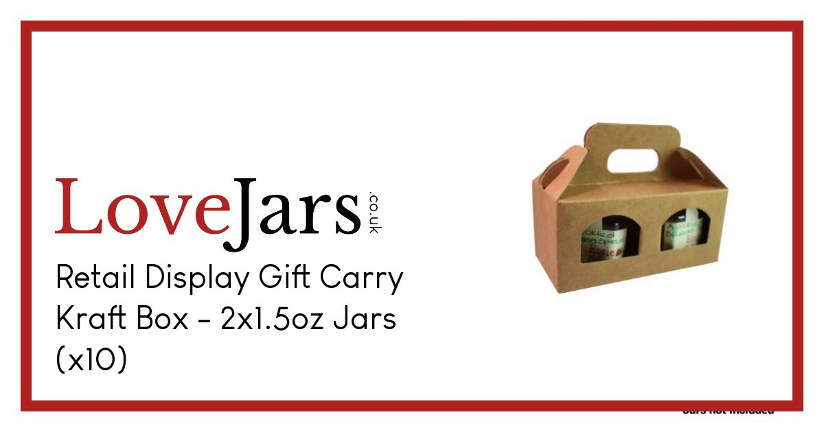 Kraft Carry Gift Box 2x1.5oz Jars > Gift & Presentation > Gift