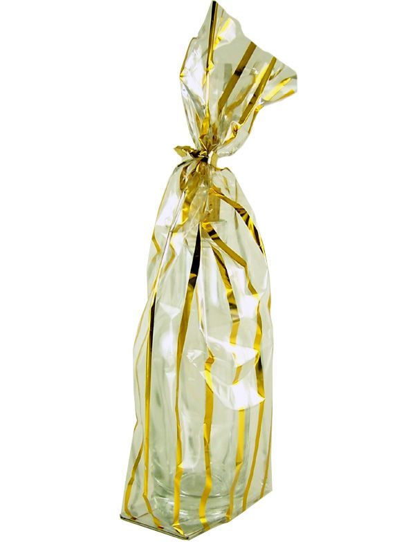 Gift Bag Gold Stripe (50)