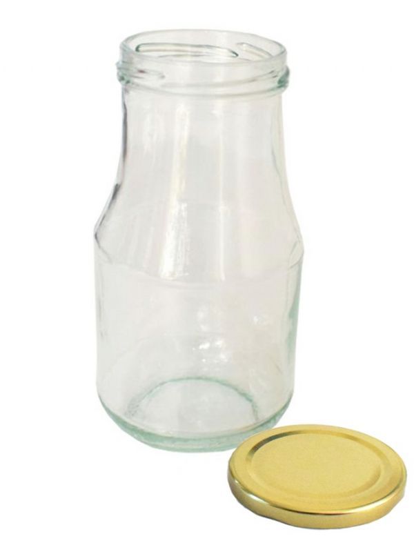 Glass Salsa Bottle 540ml (x72) Gold Lids