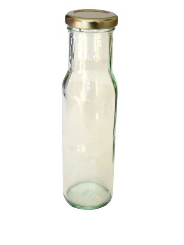 Round Sauce Glass Bottle 250ml (x25) Gold Lids 2