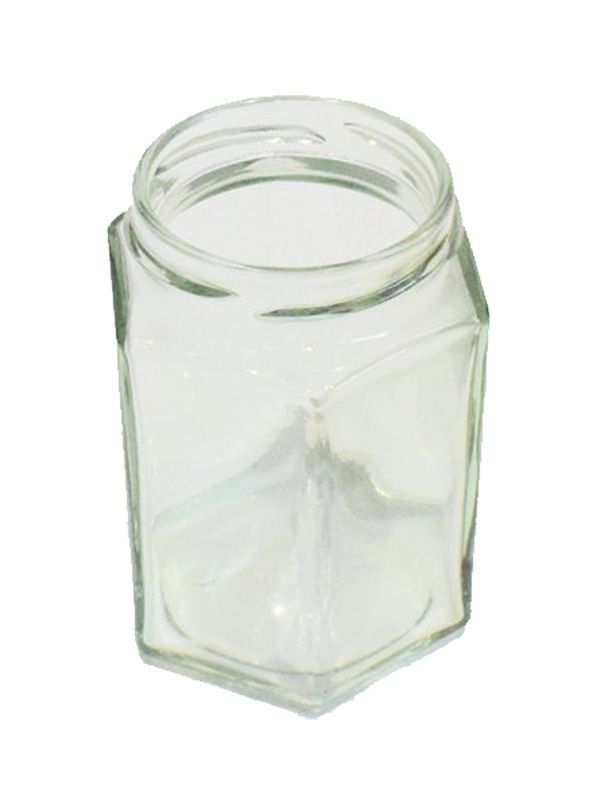 Jam Jars Hexagonal Glass 190ml (x512) without Lids 1