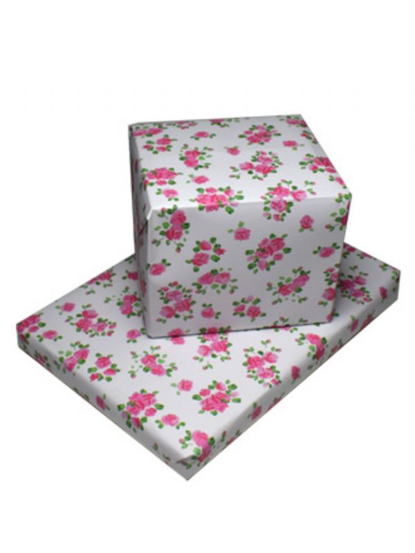 Gift Wrapping Paper Floral Rose x10 2