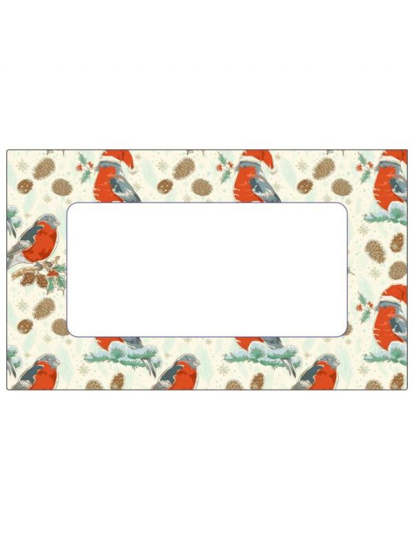 Christmas Winter Robin Labels 63x38mm
