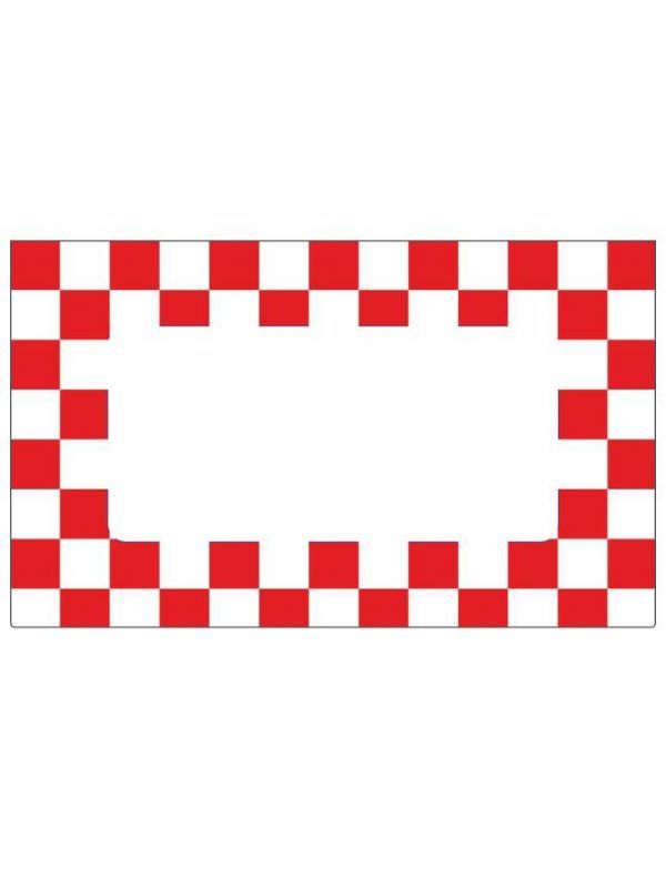 Red Gingham Labels 63x38mm