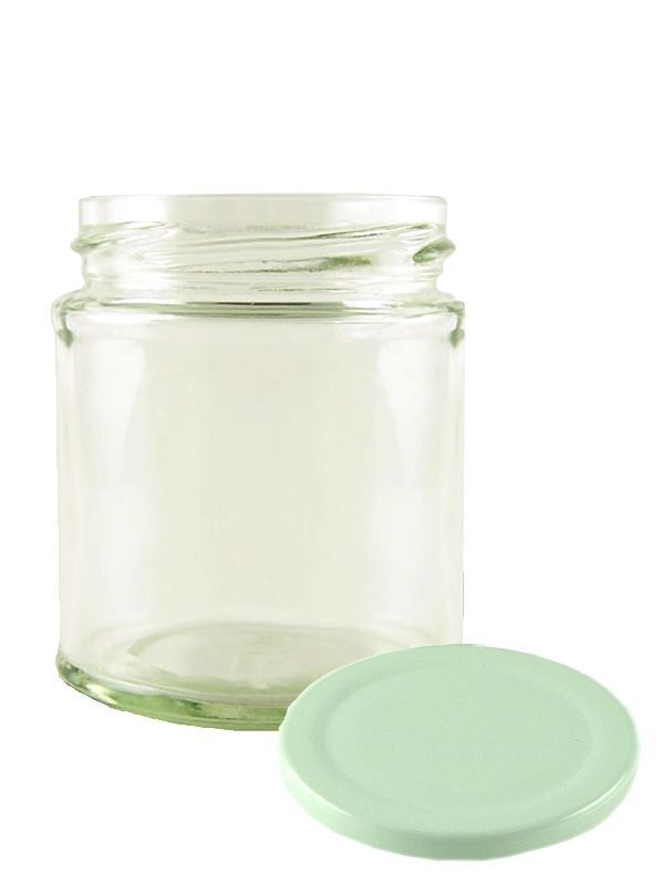 Jam Jars Round Glass 190ml (x256) White Lids