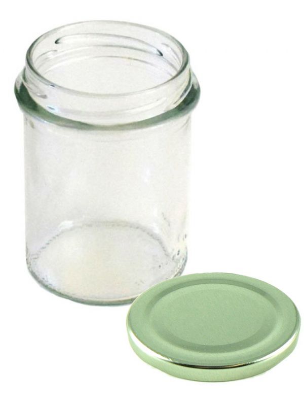 Jam Jars Round Glass Bonta 212ml (x256) Silver Lids