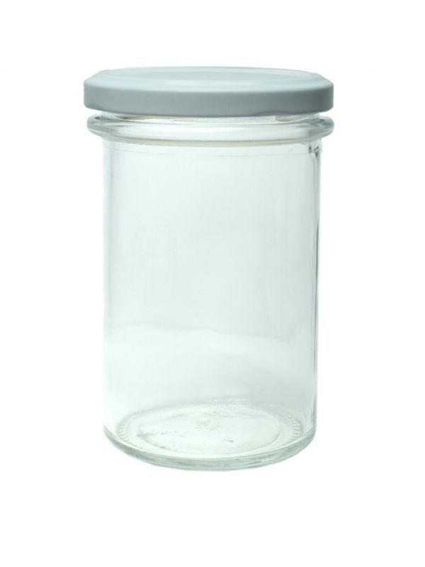Jam Jars Round Glass Bonta 314ml (x512) with White Lids