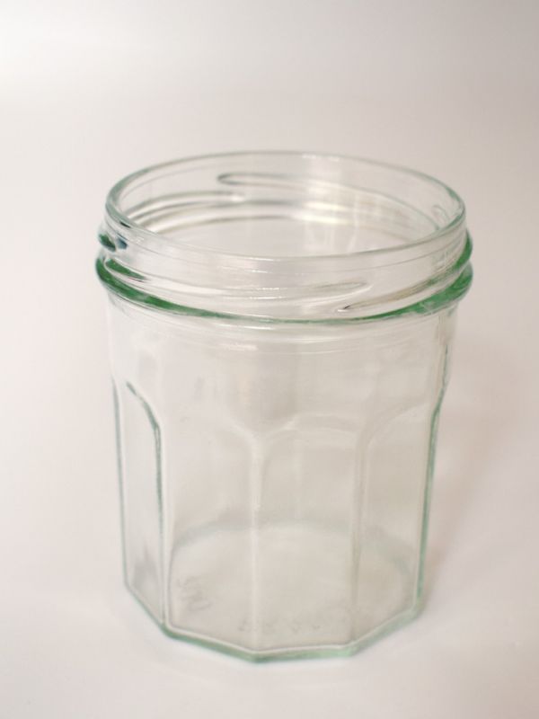Jam Jars Facetted Glass 200ml (x128) without lids 1