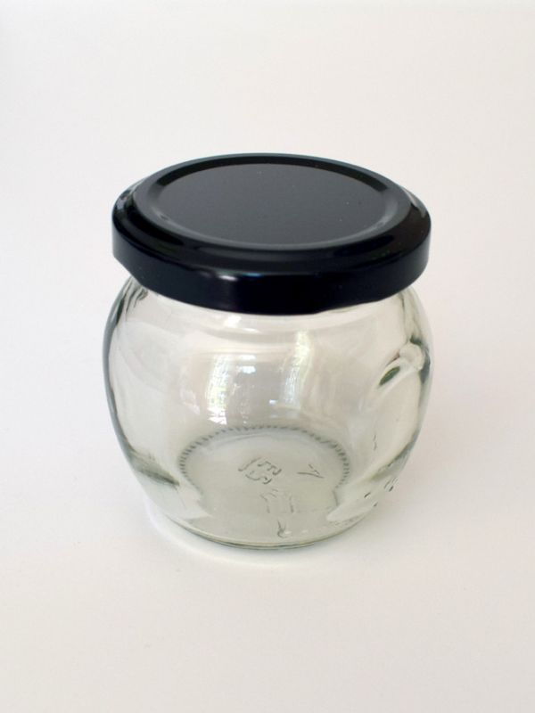 Jam Jars Orcio Glass 106ml (x256) Black Lids 2