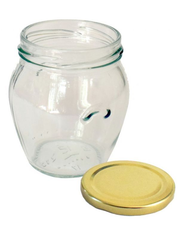 Jam Jars Orcio Glass 212ml (x256) Gold Button Lids 1