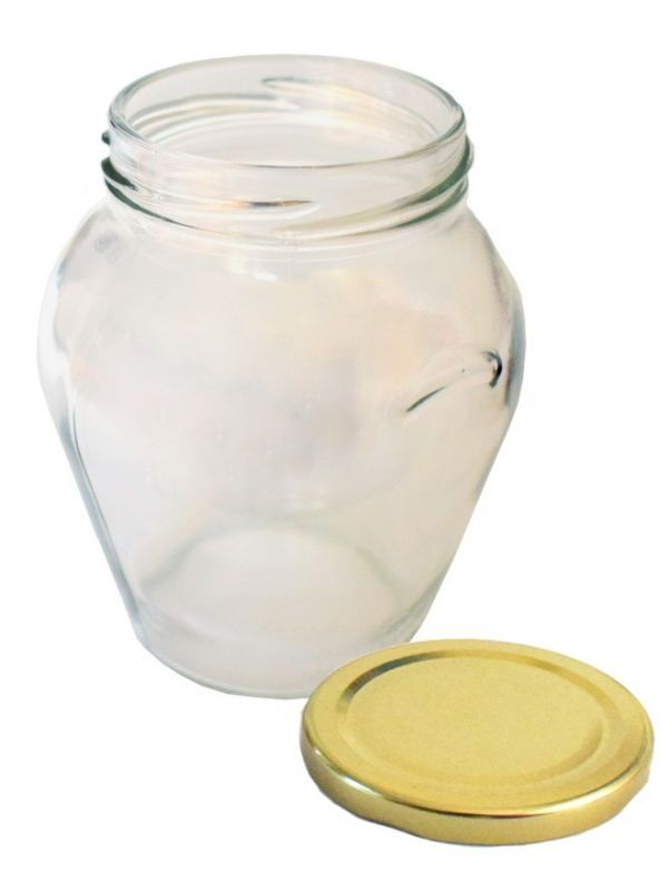 Food Jars Orcio Glass 370ml (x1690) with Marmalade Spot Lids 6
