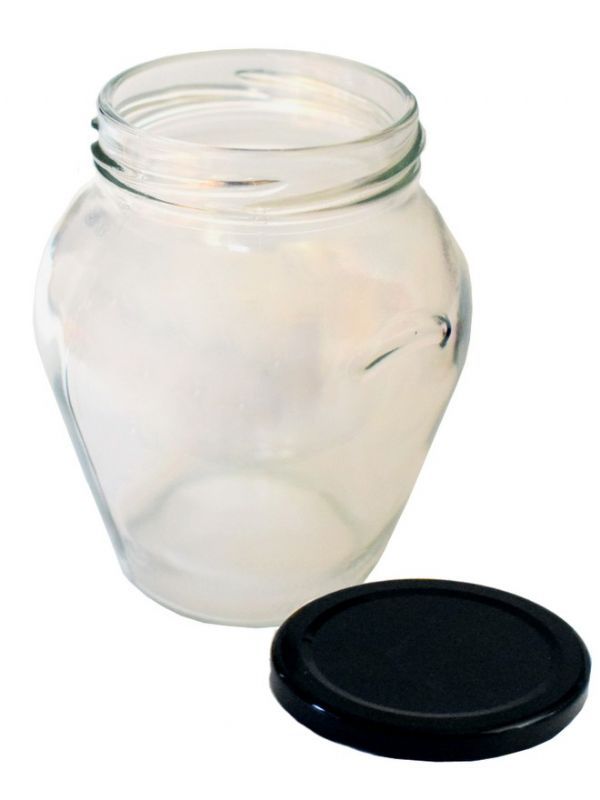 Food Jars Orcio Glass 370ml (x1690) with Black Lids 5
