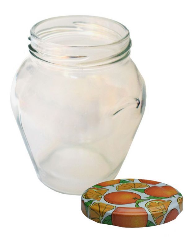 Jam Jars Orcio Glass 370ml (x18) Marmalade Lids