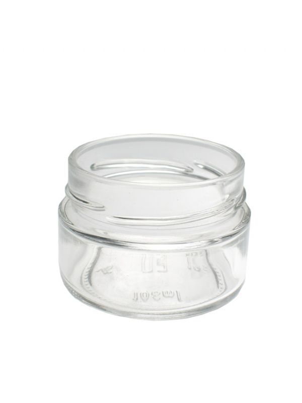 Jar Round Glass Perfecto 106ml (x32) with Black Deep Lids 2