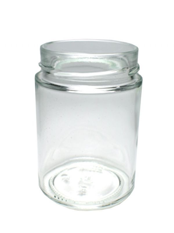 Jar Round Glass Perfecto 314ml (x256) with Black Deep Lids 2