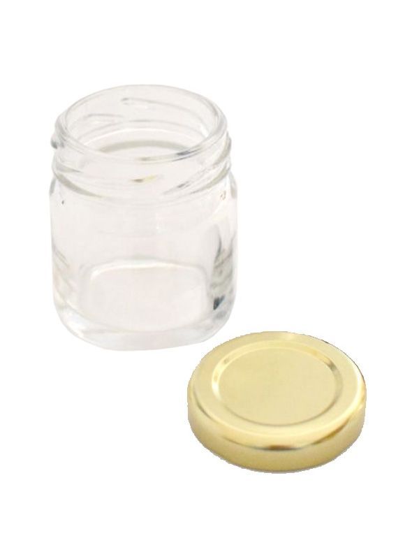 Jam Jars Round Glass 41ml (x90) Gold Lids 2