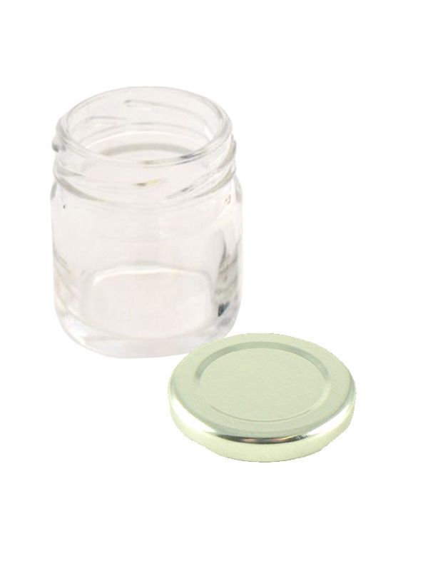 Jam Jars Round Glass 41ml (x180) Silver Lids 2