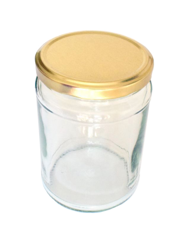 Jam Jars Round Glass 500ml (x72) Gold Lids 1