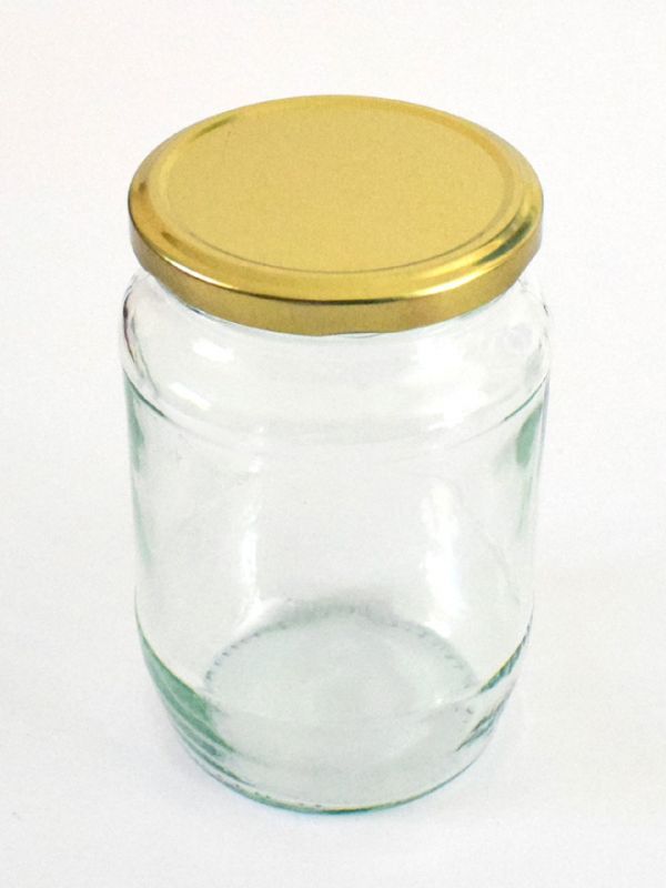 Jam Jars Round Glass 740ml/2lb (x18) Gold Lids 1