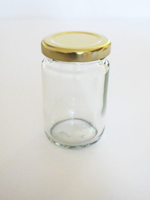 Jam Jars Round Glass 105ml (x200) Gold Lids 2
