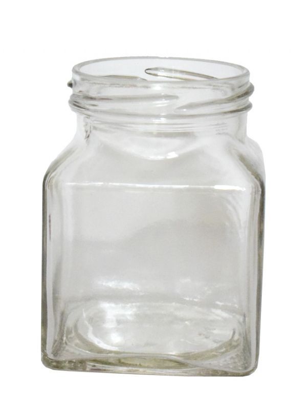 Jam Jars Square Glass 314ml (x16) with Floral Rose Lids 3