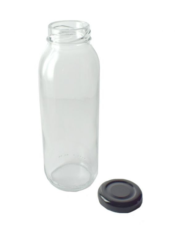 Glass Bella Figura Bottle 250ml (x400) Black Lids 2