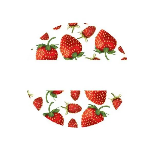Lid Labels 40mm Strawberry