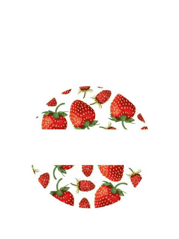 Lid Labels Strawberry 40mm