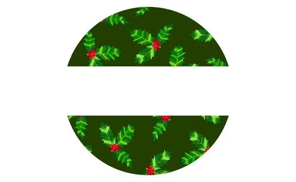 Lid Labels Christmas Holly 40mm