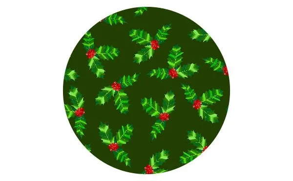 Lid Topper Christmas Holly 40mm