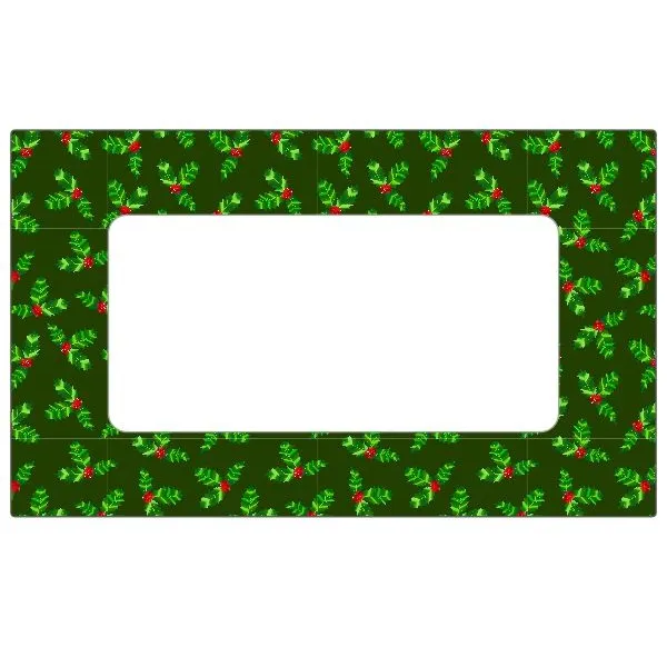 Jar Labels Christmas Holly 63x38mm