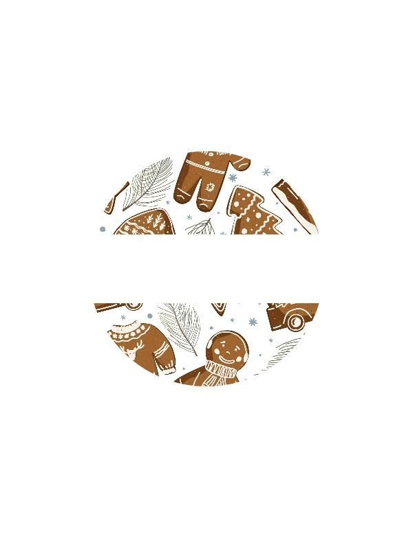Lid Labels Gingerbread Men 40mm