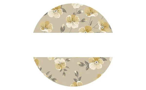 Lid Labels Linen Floral 40mm