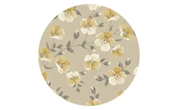 Lid Topper Linen Floral 40mm