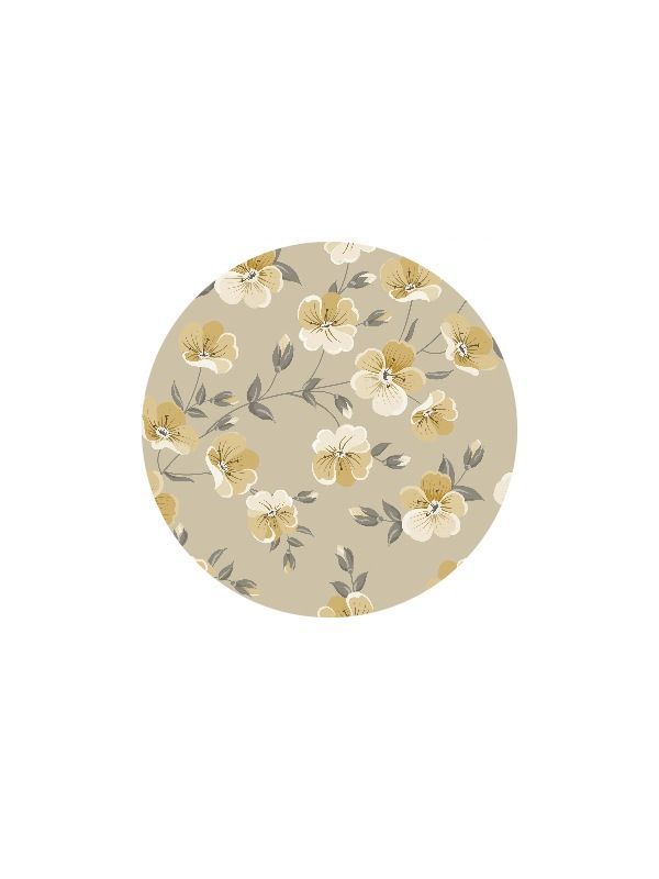 Lid Topper Linen Floral 40mm