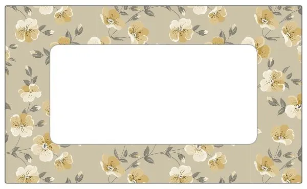 Jar Labels Linen Floral 63x38mm