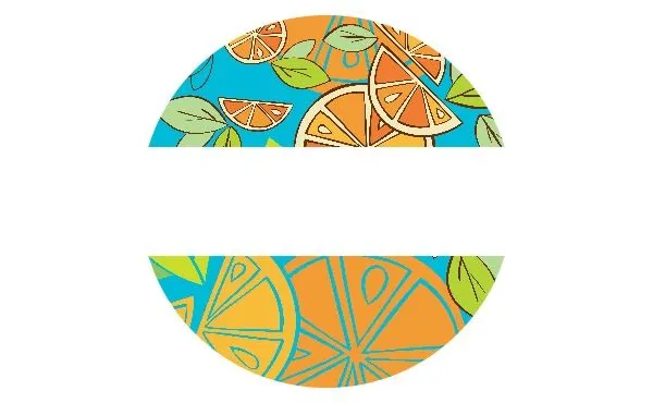 Lid Labels Mixed Citrus 40mm