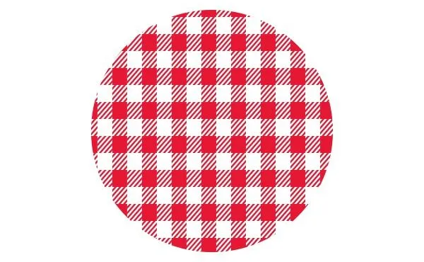 Lid Topper Red Gingham 40mm