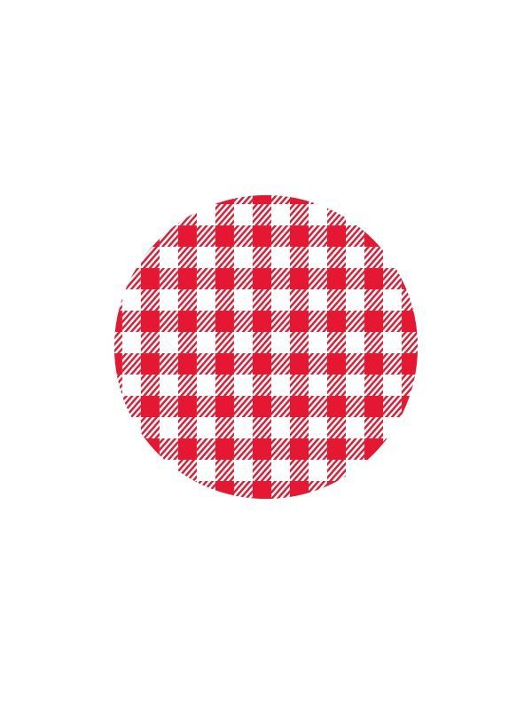 Lid Topper Red Gingham 40mm