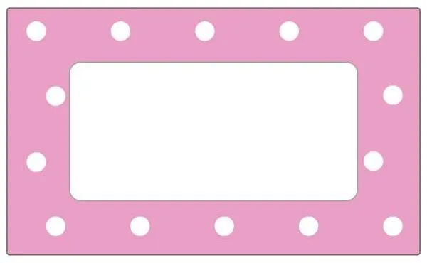 Jar Labels Rose Pink Spot 63x38mm