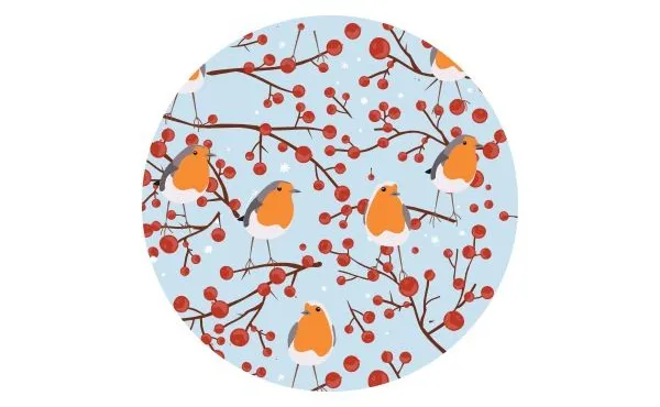 Lid Topper Scandi Robin 40mm