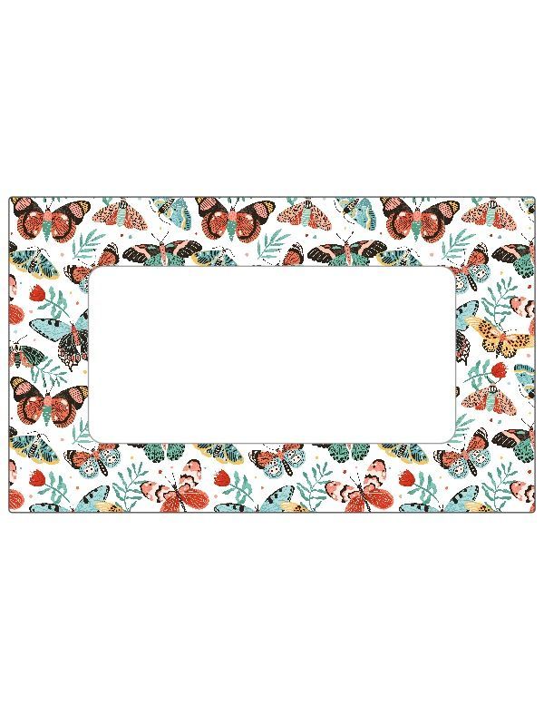 Jar Labels Spring Butterflies 63x38mm