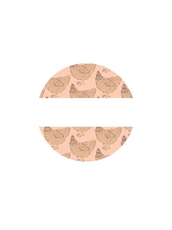 Lid Labels Spring Copper Hens 40mm